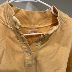 CALIA Orange Button-Up Top